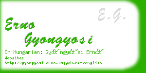 erno gyongyosi business card