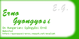 erno gyongyosi business card